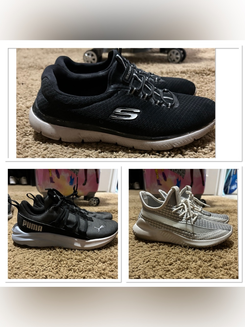 Skechers, Danskin & Puma Tennis shoe lot